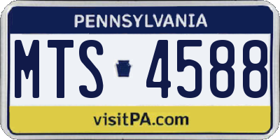 PA license plate MTS4588