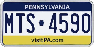 PA license plate MTS4590
