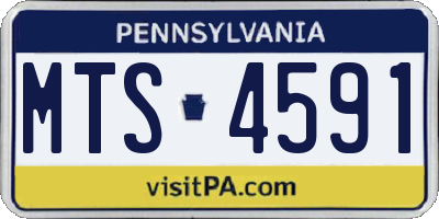 PA license plate MTS4591