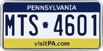 PA license plate MTS4601
