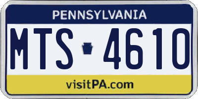 PA license plate MTS4610