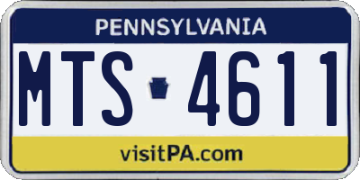 PA license plate MTS4611