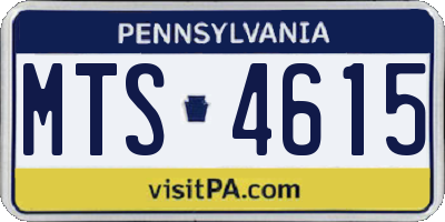 PA license plate MTS4615