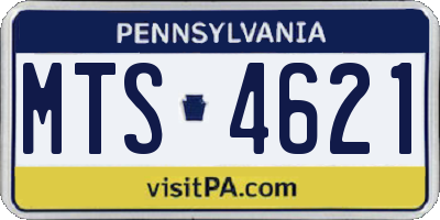 PA license plate MTS4621