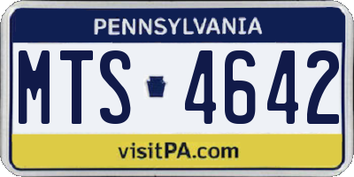 PA license plate MTS4642