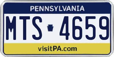 PA license plate MTS4659