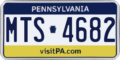 PA license plate MTS4682