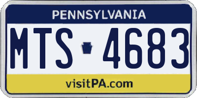 PA license plate MTS4683