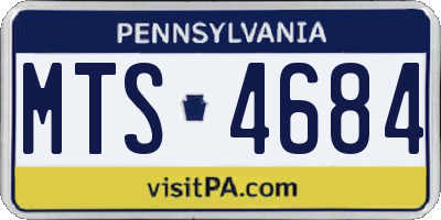 PA license plate MTS4684