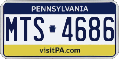 PA license plate MTS4686