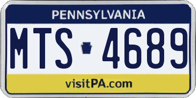 PA license plate MTS4689