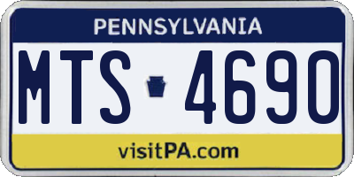 PA license plate MTS4690