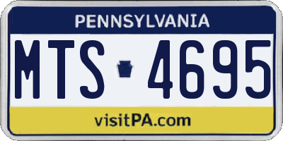 PA license plate MTS4695