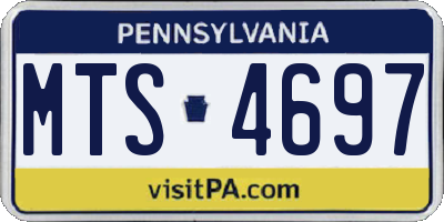 PA license plate MTS4697