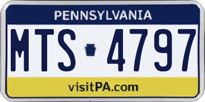 PA license plate MTS4797