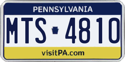 PA license plate MTS4810