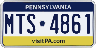 PA license plate MTS4861