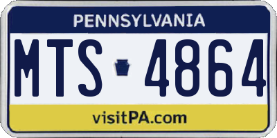 PA license plate MTS4864