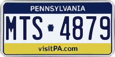 PA license plate MTS4879