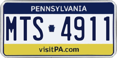 PA license plate MTS4911