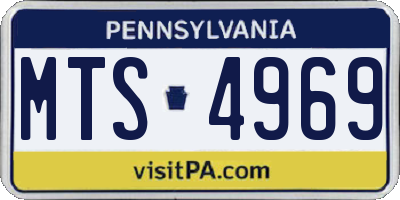 PA license plate MTS4969