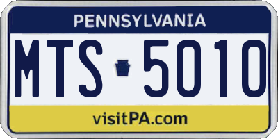 PA license plate MTS5010