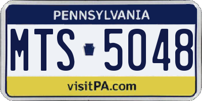 PA license plate MTS5048
