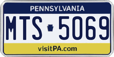 PA license plate MTS5069