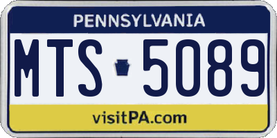 PA license plate MTS5089