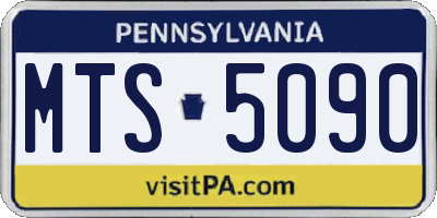 PA license plate MTS5090