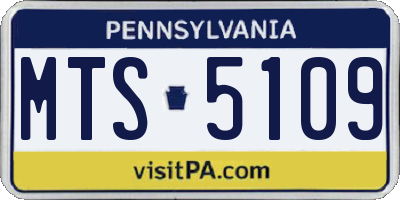 PA license plate MTS5109