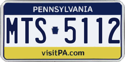PA license plate MTS5112