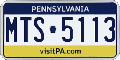 PA license plate MTS5113
