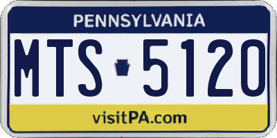 PA license plate MTS5120