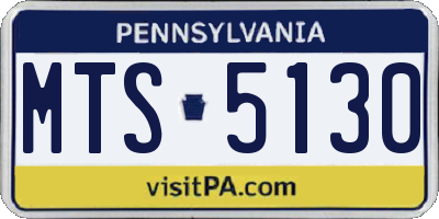 PA license plate MTS5130