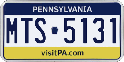 PA license plate MTS5131