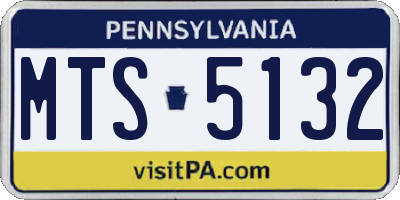 PA license plate MTS5132