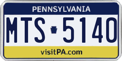 PA license plate MTS5140