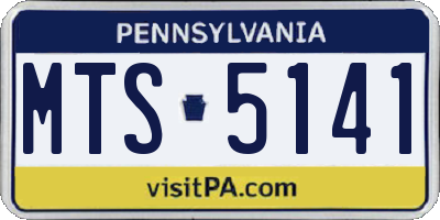 PA license plate MTS5141
