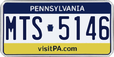 PA license plate MTS5146