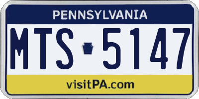PA license plate MTS5147