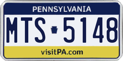 PA license plate MTS5148