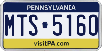 PA license plate MTS5160