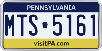 PA license plate MTS5161