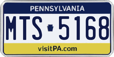PA license plate MTS5168