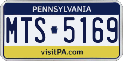 PA license plate MTS5169