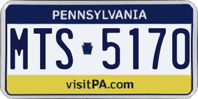 PA license plate MTS5170