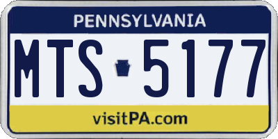 PA license plate MTS5177