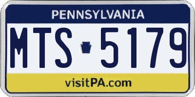 PA license plate MTS5179
