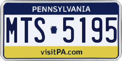 PA license plate MTS5195